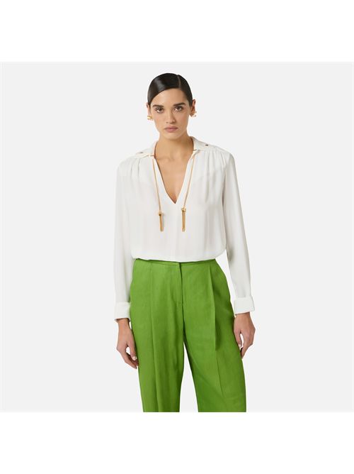 Camicia in georgette con dettagli gioiello ELISABETTA FRANCHI | CA15962E2/360